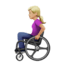 Женщина в ручном кресле-коляске: светлый тон кожи