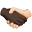 Рукопожатие: очень темный тон кожи очень светлый тон кожи