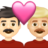 Эмодзи 👨🏻‍❤️‍👨🏼 Emojipedia