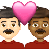 Эмодзи 👨🏻‍❤️‍👨🏾 Emojipedia