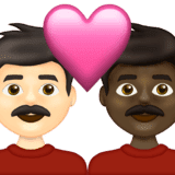 Эмодзи 👨🏻‍❤️‍👨🏿 Emojipedia