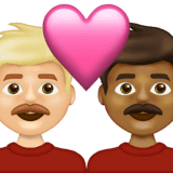 Эмодзи 👨🏼‍❤️‍👨🏾 Emojipedia