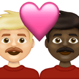 Эмодзи 👨🏼‍❤️‍👨🏿 Emojipedia