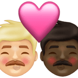 Эмодзи 👨🏼‍❤️‍💋‍👨🏿 Emojipedia