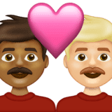 Эмодзи 👨🏾‍❤️‍👨🏼 Emojipedia