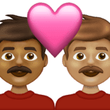 Эмодзи 👨🏾‍❤️‍👨🏽 Emojipedia