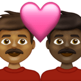 Эмодзи 👨🏾‍❤️‍👨🏿 Emojipedia