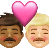 Эмодзи 👨🏾‍❤️‍💋‍👨🏼 Emojipedia