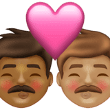 Эмодзи 👨🏾‍❤️‍💋‍👨🏽 Emojipedia
