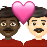 Эмодзи 👨🏿‍❤️‍👨🏻 Emojipedia