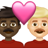 Эмодзи 👨🏿‍❤️‍👨🏼 Emojipedia