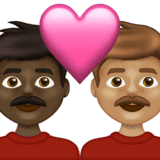 Эмодзи 👨🏿‍❤️‍👨🏽 Emojipedia