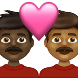 Эмодзи 👨🏿‍❤️‍👨🏾 Emojipedia