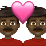 Эмодзи 👨🏿‍❤️‍👨🏿 Emojipedia