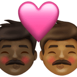 Эмодзи 👨🏿‍❤️‍💋‍👨🏾 Emojipedia