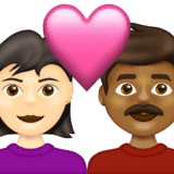 Эмодзи 👩🏻‍❤️‍👨🏾 Emojipedia