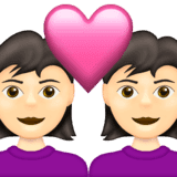 Эмодзи 👩🏻‍❤️‍👩🏻 Emojipedia