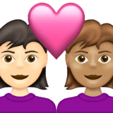 Эмодзи 👩🏻‍❤️‍👩🏽 Emojipedia