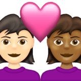 Эмодзи 👩🏻‍❤️‍👩🏾 Emojipedia