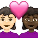 Эмодзи 👩🏻‍❤️‍👩🏿 Emojipedia