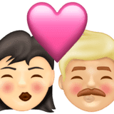 Эмодзи 👩🏻‍❤️‍💋‍👨🏼 Emojipedia