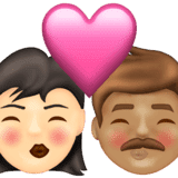 Эмодзи 👩🏻‍❤️‍💋‍👨🏽 Emojipedia