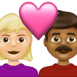 Эмодзи 👩🏼‍❤️‍👨🏾 Emojipedia