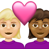 Эмодзи 👩🏼‍❤️‍👩🏾 Emojipedia
