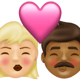 Эмодзи 👩🏼‍❤️‍💋‍👨🏾 Emojipedia