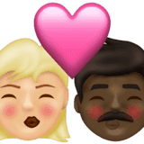Эмодзи 👩🏼‍❤️‍💋‍👨🏿 Emojipedia