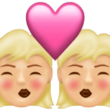 Эмодзи 👩🏼‍❤️‍💋‍👩🏼 Emojipedia
