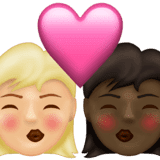 Эмодзи 👩🏼‍❤️‍💋‍👩🏿 Emojipedia