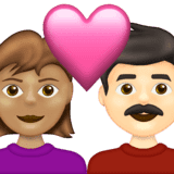 Эмодзи 👩🏽‍❤️‍👨🏻 Emojipedia