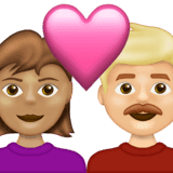 Эмодзи 👩🏽‍❤️‍👨🏼 Emojipedia