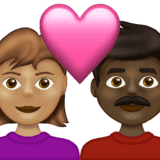 Эмодзи 👩🏽‍❤️‍👨🏿 Emojipedia