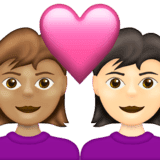 Эмодзи 👩🏽‍❤️‍👩🏻 Emojipedia