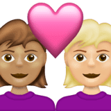 Эмодзи 👩🏽‍❤️‍👩🏼 Emojipedia