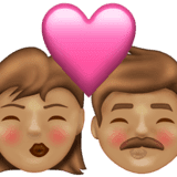 Эмодзи 👩🏽‍❤️‍💋‍👨🏽 Emojipedia