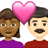 Эмодзи 👩🏾‍❤️‍👨🏻 Emojipedia
