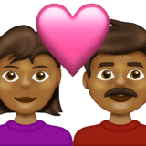 Эмодзи 👩🏾‍❤️‍👨🏾 Emojipedia