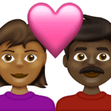 Эмодзи 👩🏾‍❤️‍👨🏿 Emojipedia
