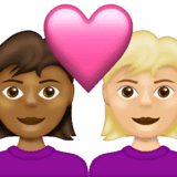 Эмодзи 👩🏾‍❤️‍👩🏼 Emojipedia