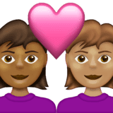 Эмодзи 👩🏾‍❤️‍👩🏽 Emojipedia