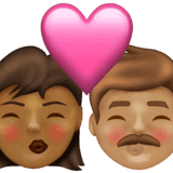 Эмодзи 👩🏾‍❤️‍💋‍👨🏽 Emojipedia