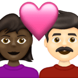 Эмодзи 👩🏿‍❤️‍👨🏻 Emojipedia