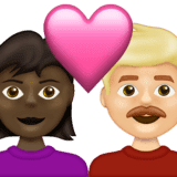 Эмодзи 👩🏿‍❤️‍👨🏼 Emojipedia