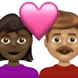 Эмодзи 👩🏿‍❤️‍👨🏽 Emojipedia