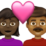 Эмодзи 👩🏿‍❤️‍👨🏾 Emojipedia