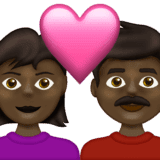 Эмодзи 👩🏿‍❤️‍👨🏿 Emojipedia