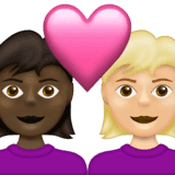 Эмодзи 👩🏿‍❤️‍👩🏼 Emojipedia